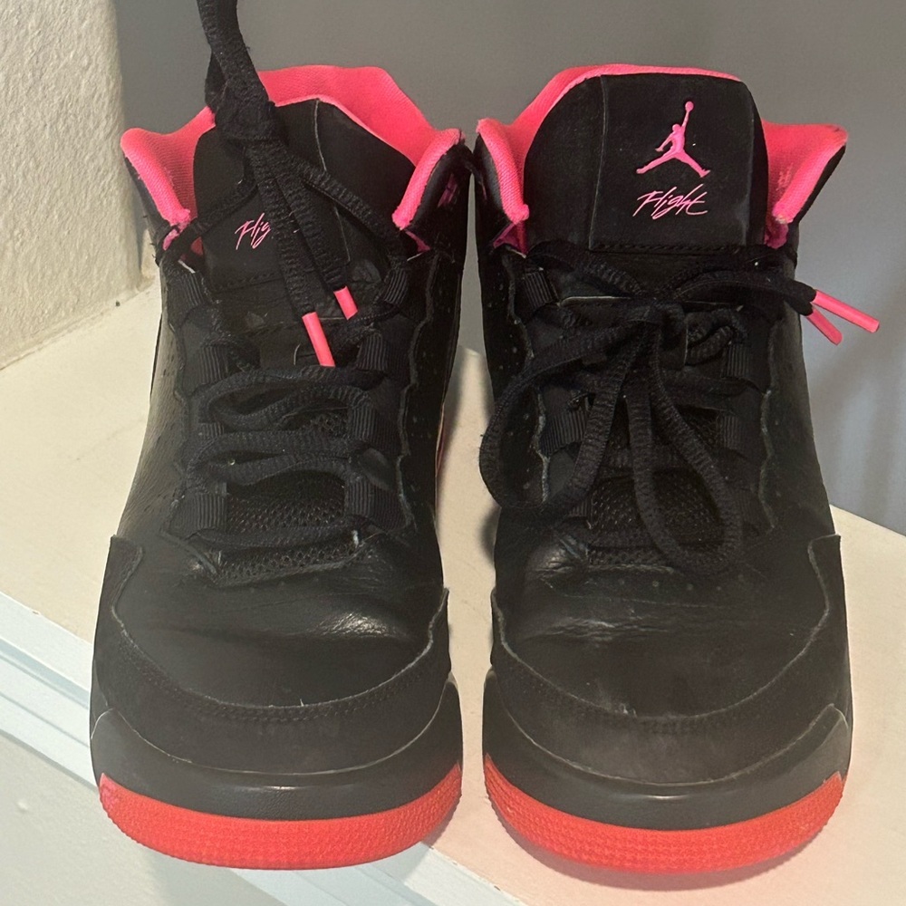 NIKE Jordan Flight Origin 2 718075-002 Black/Pink Basketball Sneakers size 5Y - Picture 6 of 10